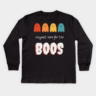 I'm Just Here For The Boos Kids Long Sleeve T-Shirt